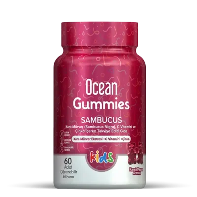 Ocean Gummies Sambucus Kids 60 Yumuşak Jel Kapsül - Ocean