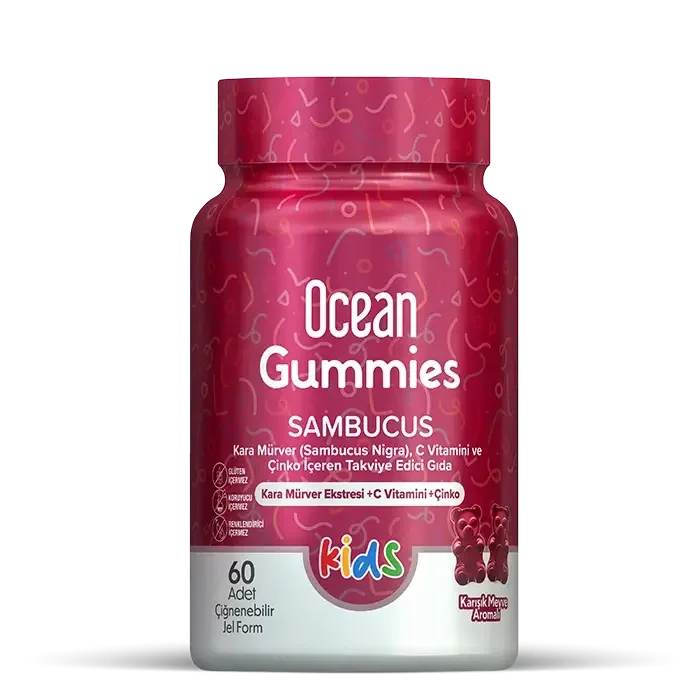 Ocean Gummies Sambucus Kids 60 Yumuşak Jel Kapsül - 1