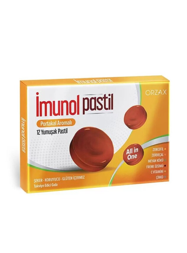 Ocean İmunol Portakal Aromalı Pastil 12 Adet - Ocean