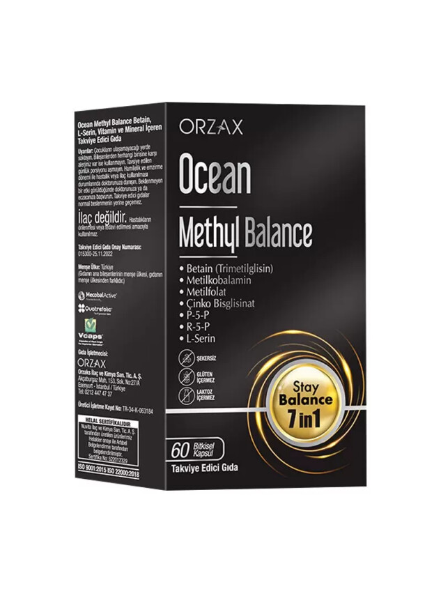 Ocean Methyl Balance Takviye Edici Gıda 60 Kapsül - Ocean