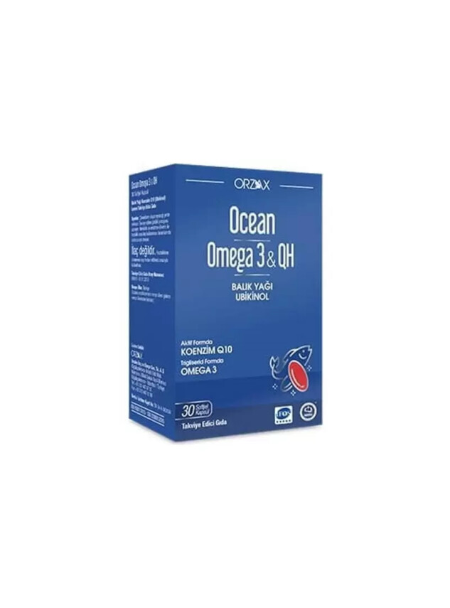 Ocean Omega 3 & QH Takviye Edici Gıda 30 Kapsül - Ocean