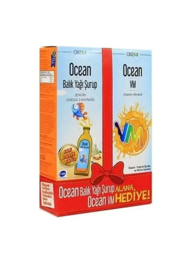 Ocean Orange Portakal Aromalı Balık Yağı Şurup 150ml + Ocean VM Şurup 150ml - 2