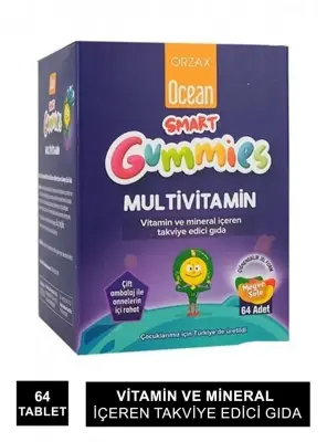 Ocean Smart Gummies Multivitamin 64 Adet Çiğneme Tableti - 1