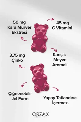 Ocean Smart Gummies Sambucus Takviye Edici Gıda 60 Adet - 3