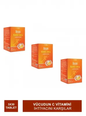 Ocean Vitamin C 1000 mg 30 Tablet x 3 Adet - 1