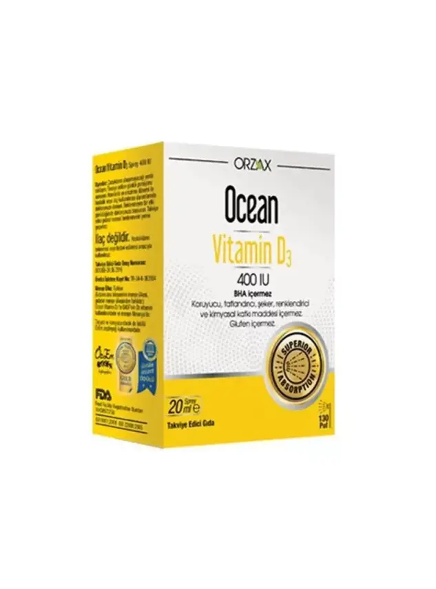 Ocean Vitamin D3 400 IU Sprey 20ml X 2 Paket - 1