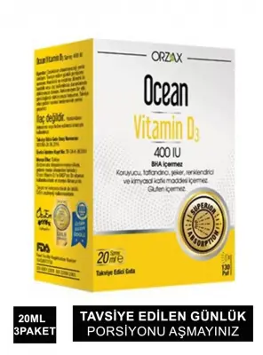 Ocean Vitamin D3 400 IU Sprey 20ml X 3 Paket - 2