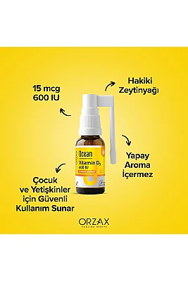 Ocean Vitamin D3 600 IU Sprey 20ml - 4