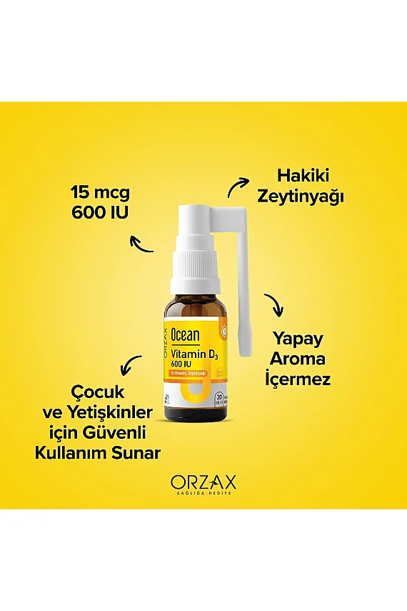 Ocean Vitamin D3 600 IU Sprey 20ml - 4