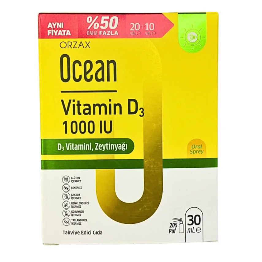 Ocean Vitamin D3 Sprey 1000 IU 30 ml - 1
