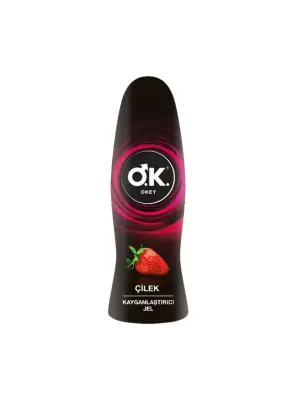 Okey Çilek Aromalı Kayganlaştırıcı Jel 50 ml - Okey