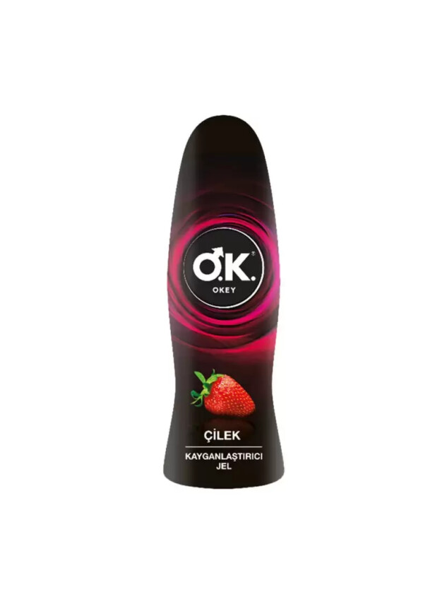 Okey Çilek Aromalı Kayganlaştırıcı Jel 50 ml - Okey