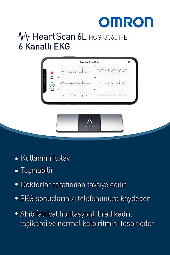 Omron HeartScan 6L - 6 Kanallı EKG Ölçüm - 2