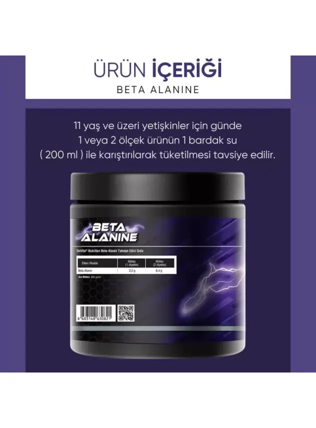 OnVita Beta Alanine Aminoasit 320gr - 4