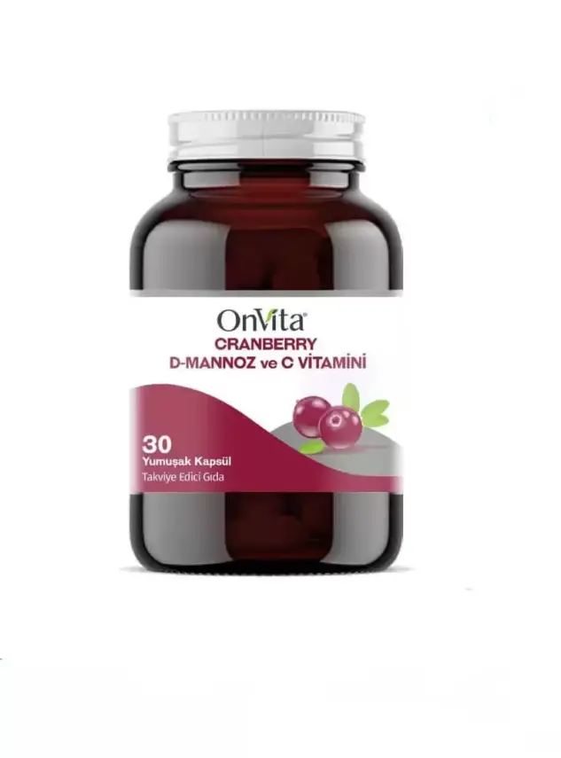 OnVita Cranberry D-Mannoz ve C Vitamini 30 Kapsül - 1