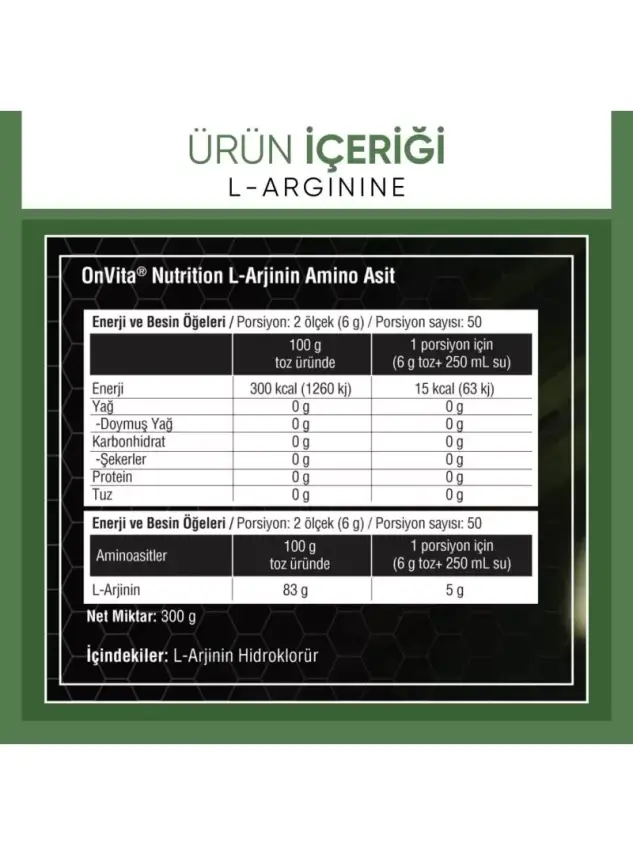 OnVita L-Arginine 5000Mg 300gr - 3