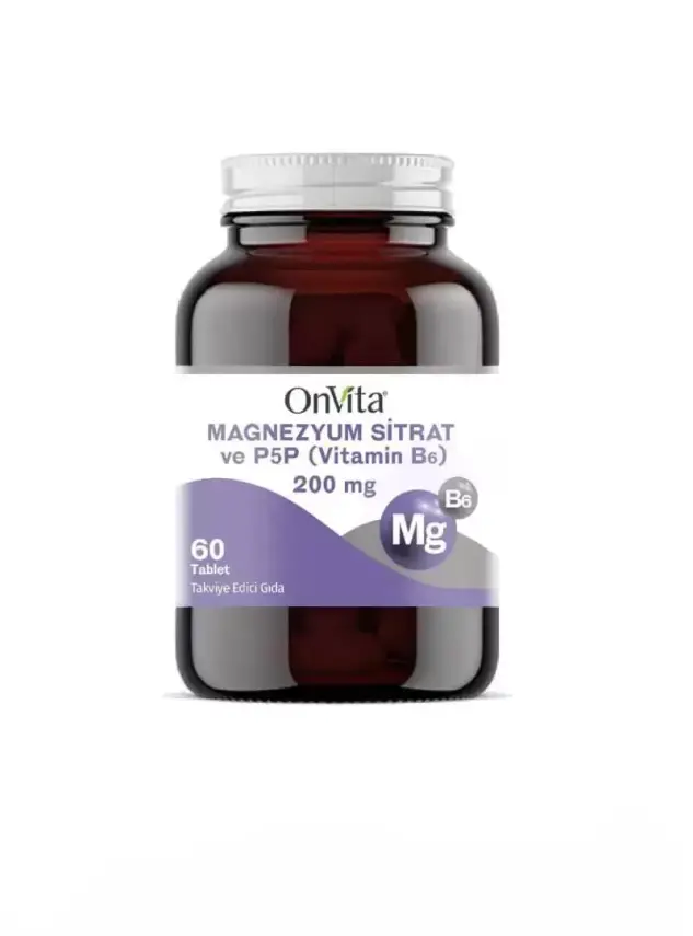 OnVita Magnezyum Sitrat ve P5P 200mg 60 Tablet - 1