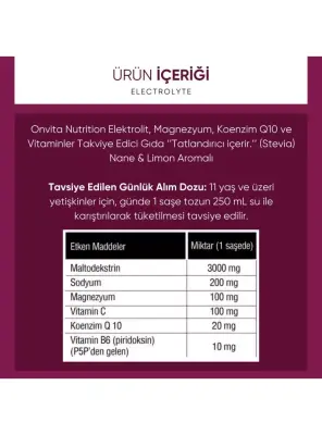 OnVita Nutrition Electrolyte 30 Saşe - 3