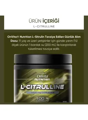 OnVita Nutrition L-Citrulline 300gr - 2