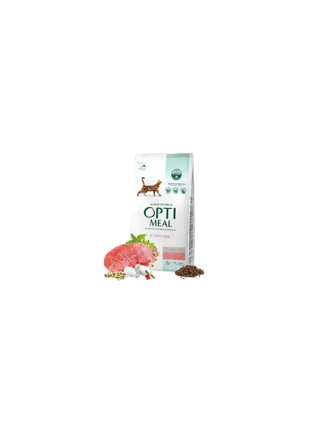 Optimeal Dana Etli-Sorgumlu Kısır Kedi Mam.1,5Kg - 1
