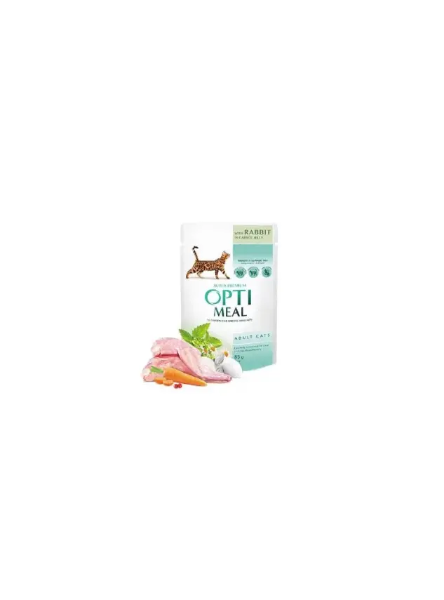 Optimeal Havuç Jöleli Tavşanlı Yaş Ked.Mam.85G - 1