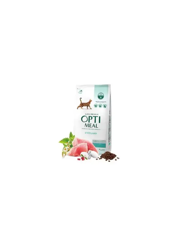 Optimeal Hindili-Yulaflı Kısır Kedi Maması 1,5Kg - 1