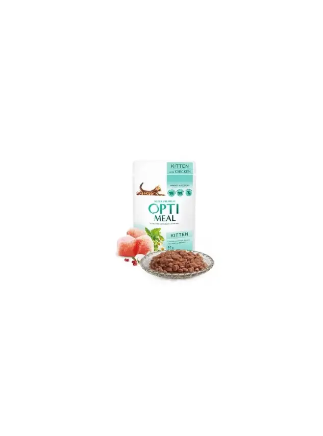 Optimeal Tavuklu Yavru Kedi Yaş Mama 85G - 1