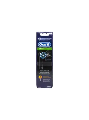 Oral-B Cross Action Black Edition Siyah 2'li Diş Fırçası Yedek Başlık - Oral-b