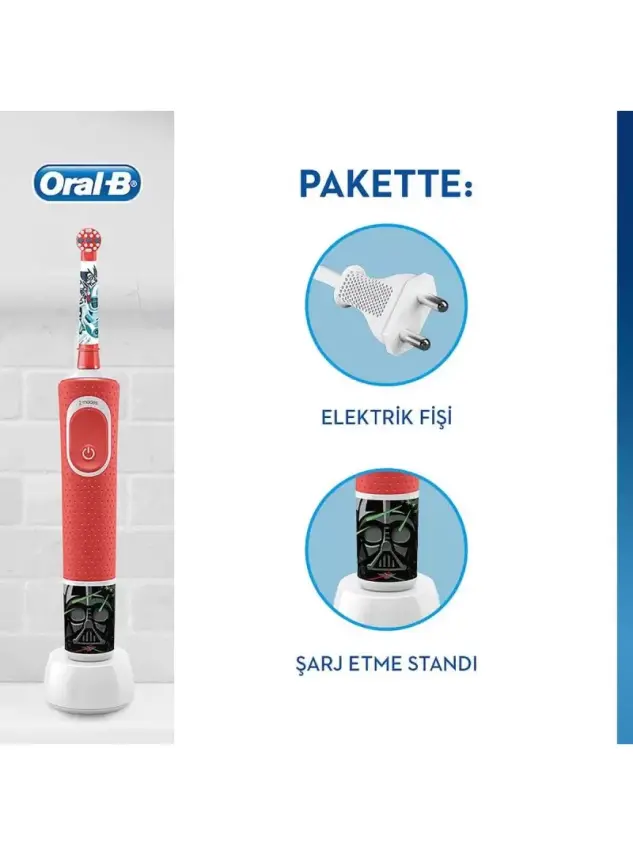 Oral-B D100 Vitality Cars Özel Seri Çocuklar İçin Şarj Edilebilir Diş Fırçası - 2