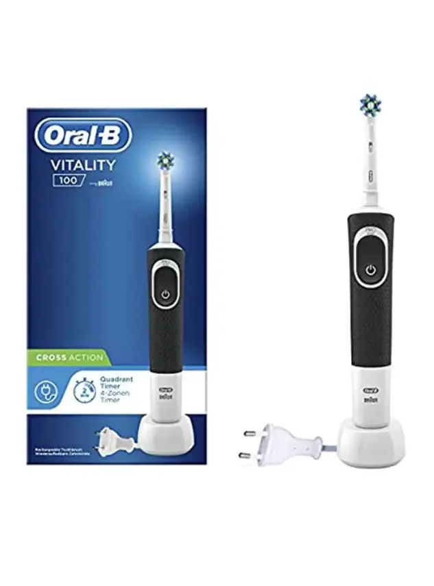 Oral-B D100 Vitality Cross Action Şarjlı Diş Fırçası - Siyah - 1