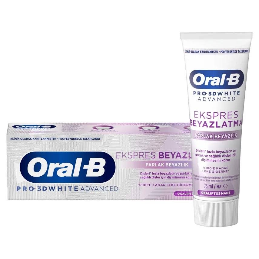 Oral-B Express Beyazlatma Parlak Beyazlık Diş Macunu 75ml - 1