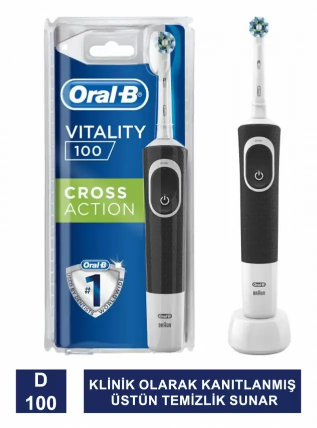 Oral-B Şarjlı Diş Fırçası Vitality D100 Cross Action Siyah - 2