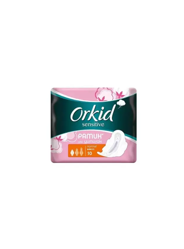 Orkid Sensitive Hijyenik Ped 10'lu Normal Tekli Paket - 1