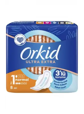 Orkid Ultra Extra Hijyenik Ped Normal Tekli Paket 8 Ped - 1