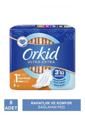 Orkid Ultra Extra Hijyenik Ped Normal Tekli Paket 8 Ped - 2