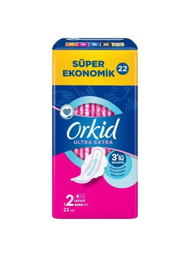 Orkid Ultra Extra Uzun - Boy 2 - Hijyenik Ped 22 Adet - 1