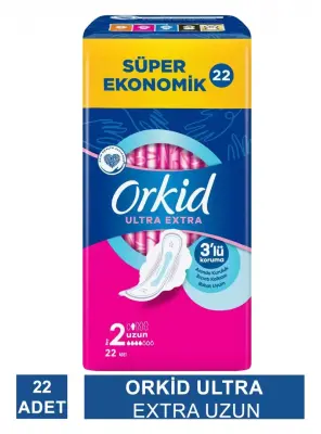 Orkid Ultra Extra Uzun - Boy 2 - Hijyenik Ped 22 Adet - 2