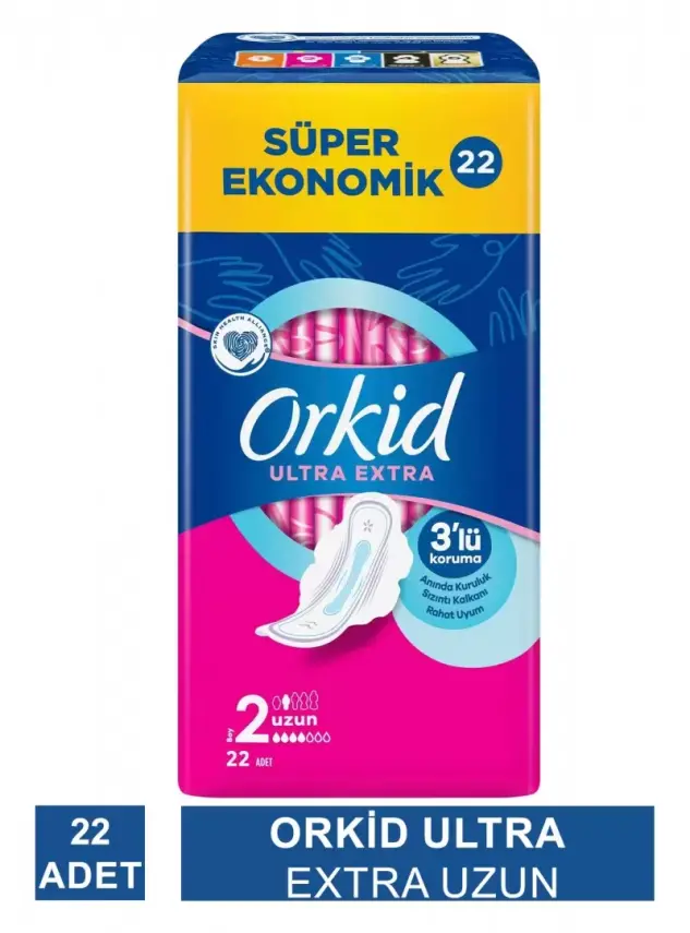 Orkid Ultra Extra Uzun - Boy 2 - Hijyenik Ped 22 Adet - 2
