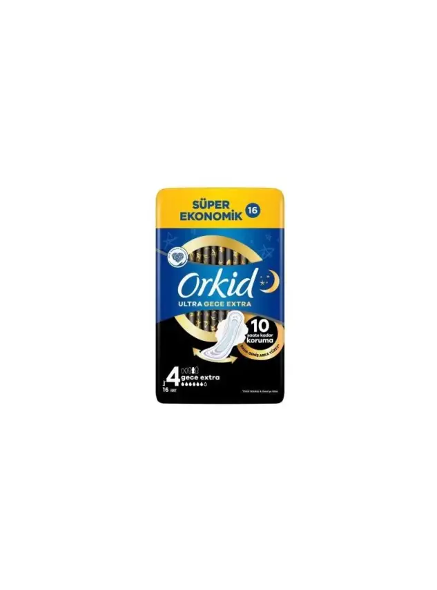 Orkid Ultra Gece Extra - Boy 4 - Hijyenik Ped 16 Adet - 1