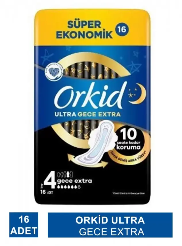 Orkid Ultra Gece Extra - Boy 4 - Hijyenik Ped 16 Adet - 2