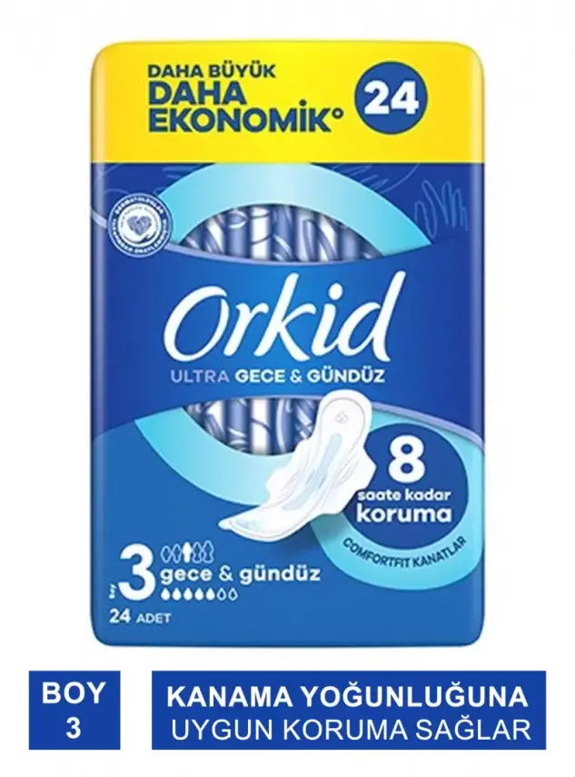 Orkid Ultra Gece & Gündüz - Boy : 3 - 24 Adet - 2
