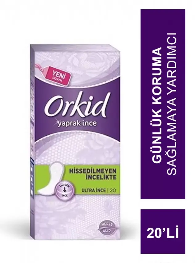 Orkid Yaprak Tekli Paket Normal 20 Günlük Ped - 2