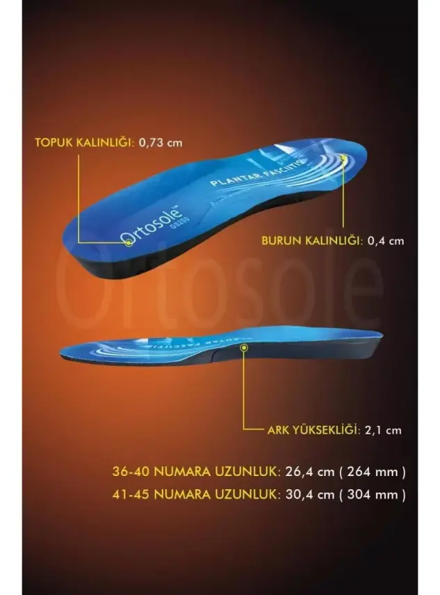 Ortosole Topuk Dikeni Tabanlık 36-40 - 3