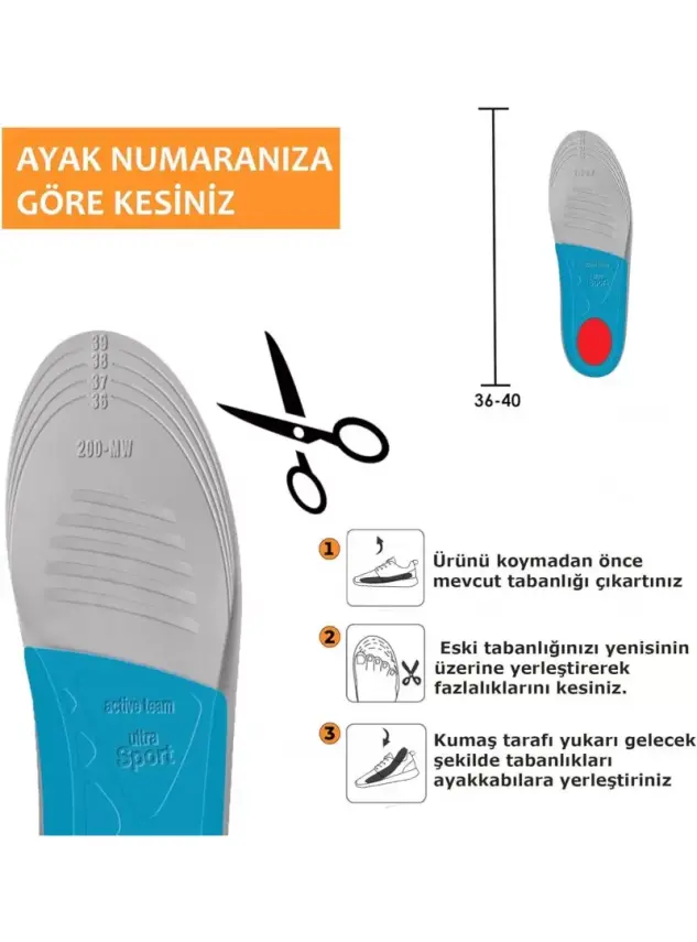 Ortosole Topuk Dikeni Tabanlık 36-40 - 4