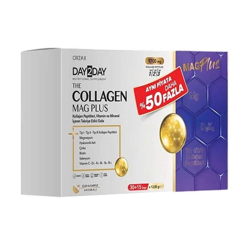 Orzax Day2Day Collagen Mag Plus 45 Saşe 12,85 gr - 1