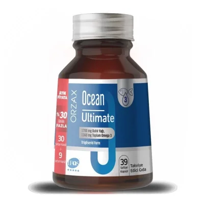Orzax Ocean Ultimate Balık Yağı 1700 mg 39 Softjel Kapsül - Ocean