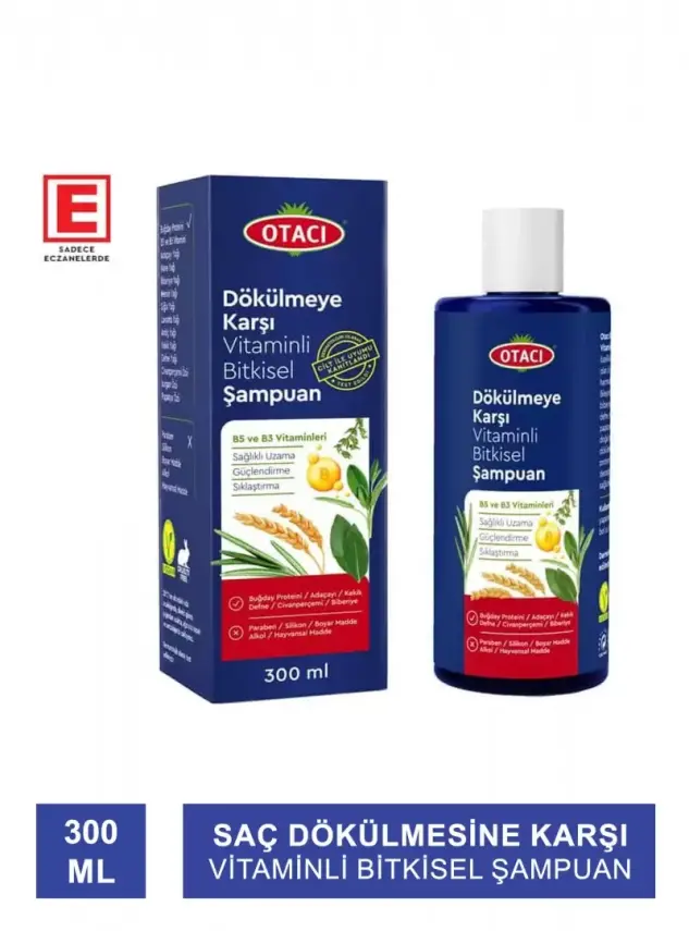 Otacı Dökülmeye Karşı Vitaminli Bitkisel Şampuan 300 ml - 1