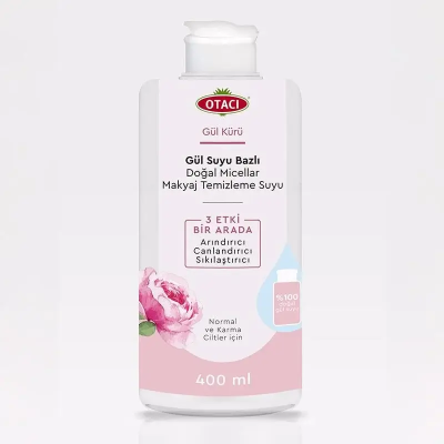 Otacı Gül Suyu Bazlı Doğal Micellar Makyaj Temizleme Suyu 400ml - Otacı