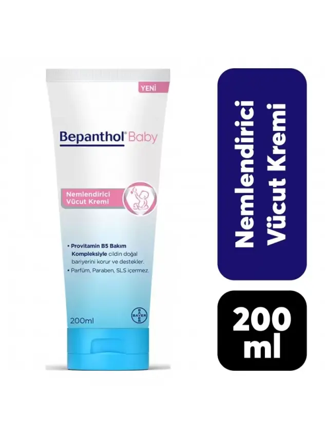 Outlet - Bepanthol Baby Nemlendirici Vücut Kremi 200 ml - 1