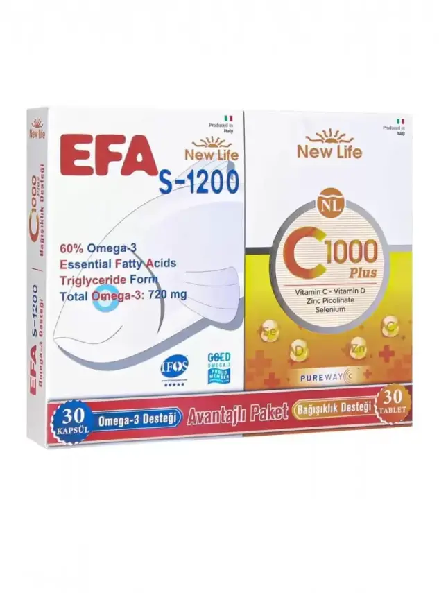 Outlet - New Life Omega3 ve C Vitamini Avantajlı Paket - 1
